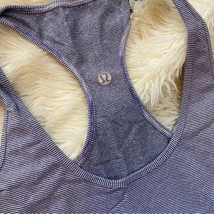 Lululemon CRB *Rvrs - Lilac/Heathered Coal Wee Stripe - 8